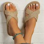 Hemp Slip-On Platform Slippers - Piña Colada