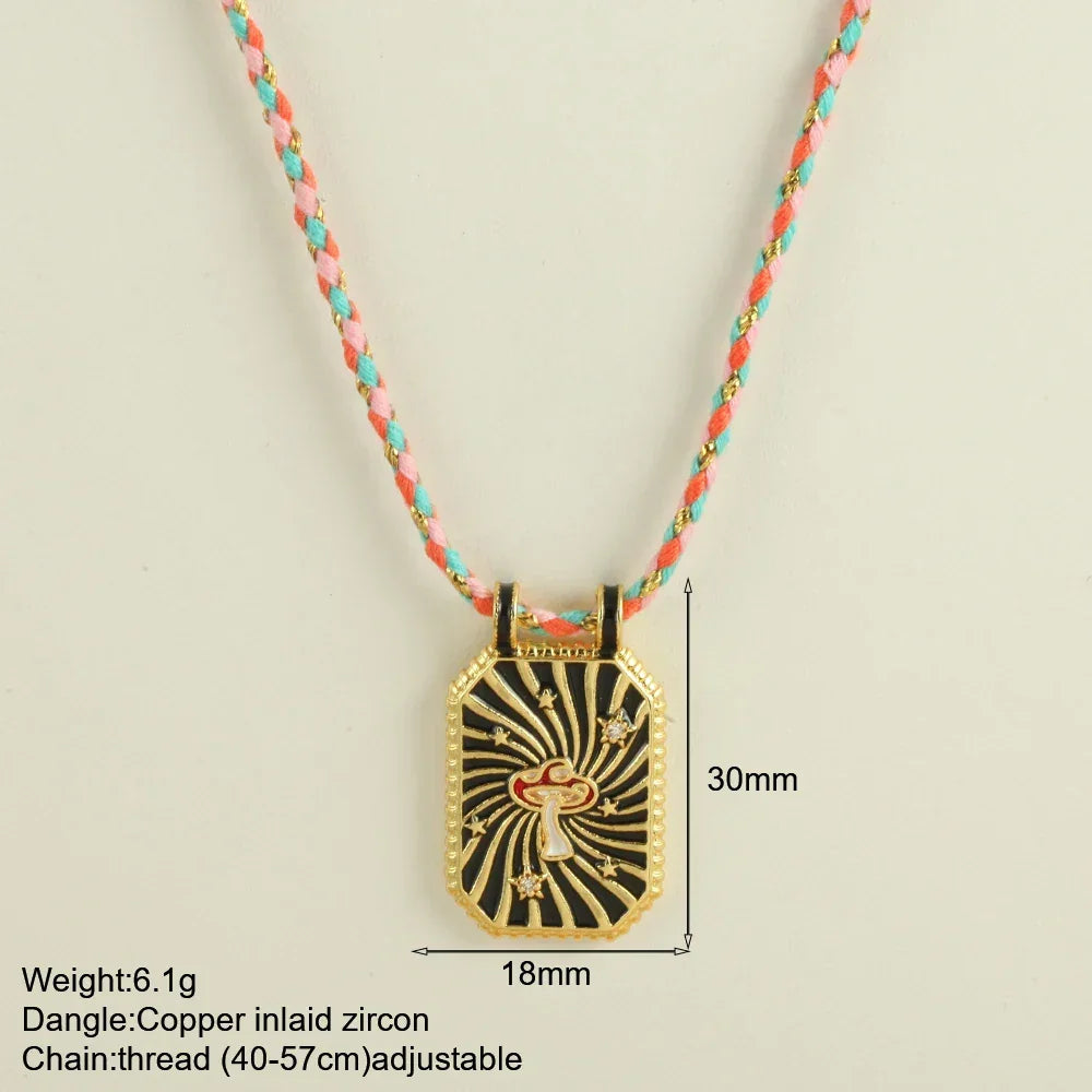 Handwoven Wool Chain Choker - Piña Colada