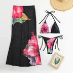 3-Piece High Waist Bikini Set with Skirt – Sexy Beachwear - Piña Colada