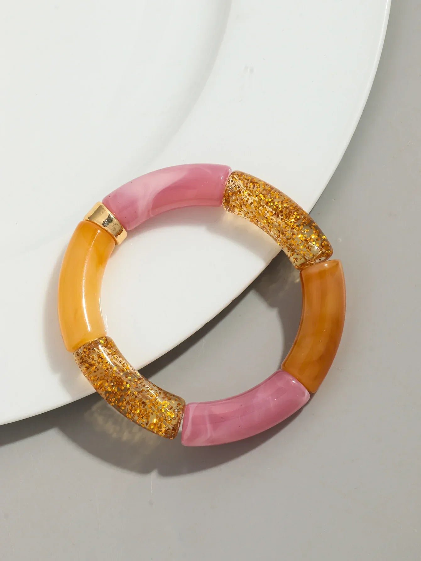 Acrylic Design Bracelet - Piña Colada