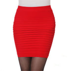 Summer Women High Waist Elastic Pleated Skirt - Piña Colada