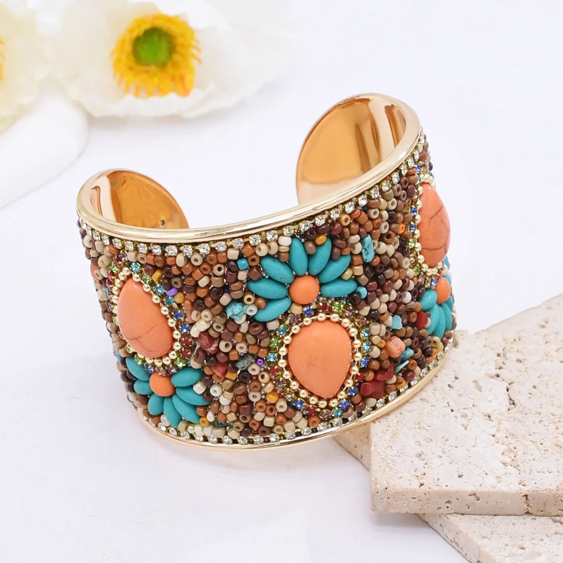 Bohemian Colorful Rice Beads Handmade - Piña Colada