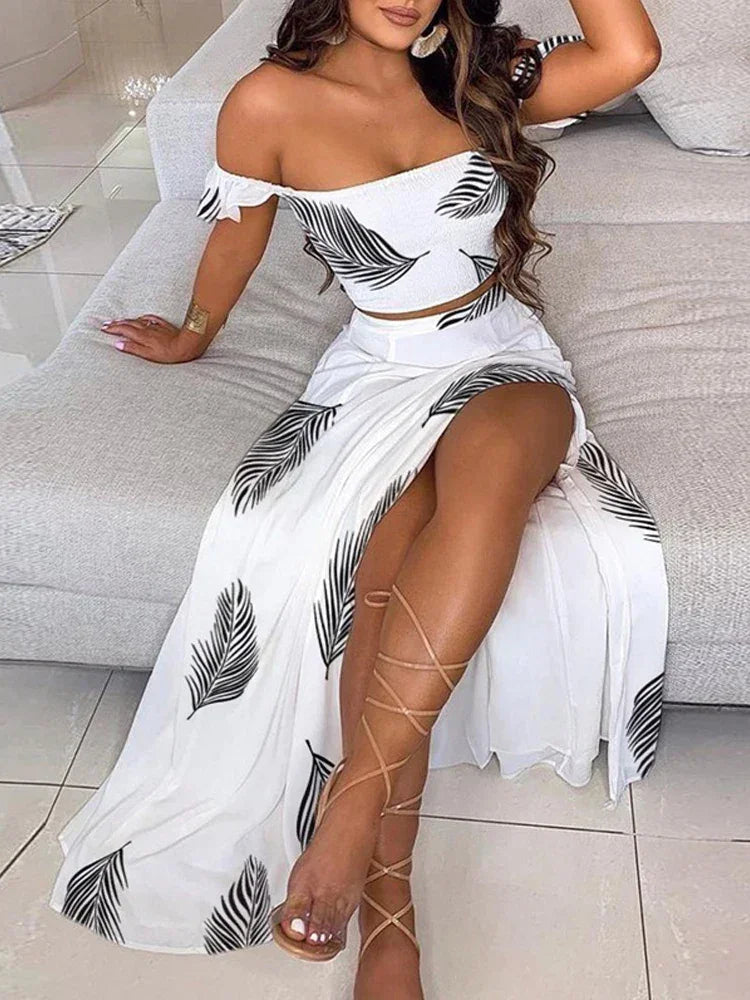 2-Piece Boho Off-Shoulder - Piña Colada