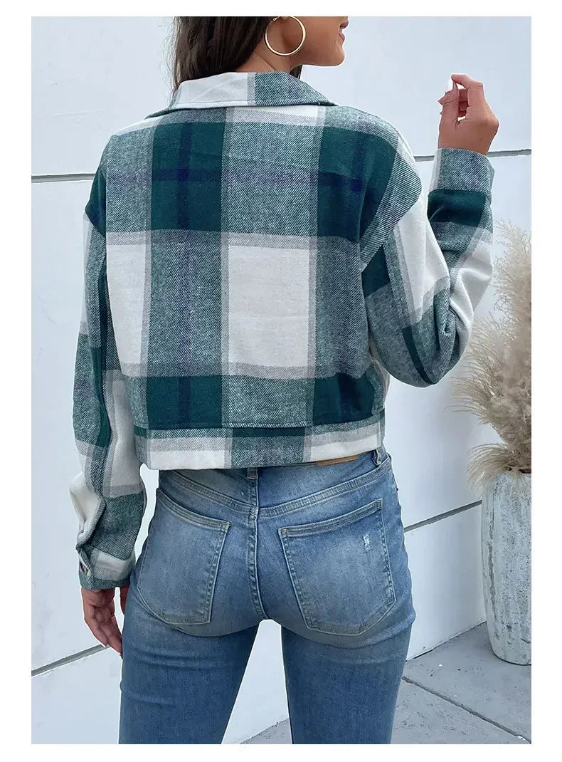 Jacket Long Sleeve Plaid - Piña Colada
