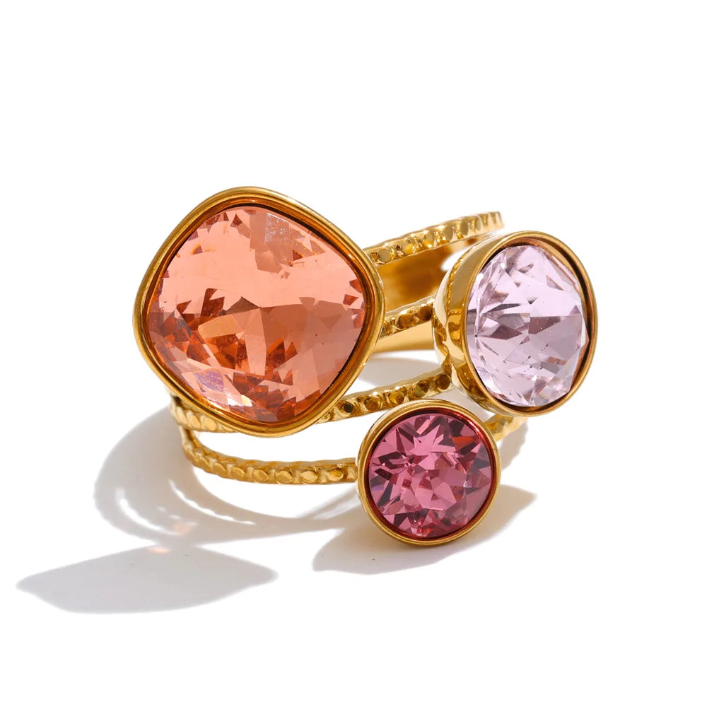 Multi-Color Crystal Ring