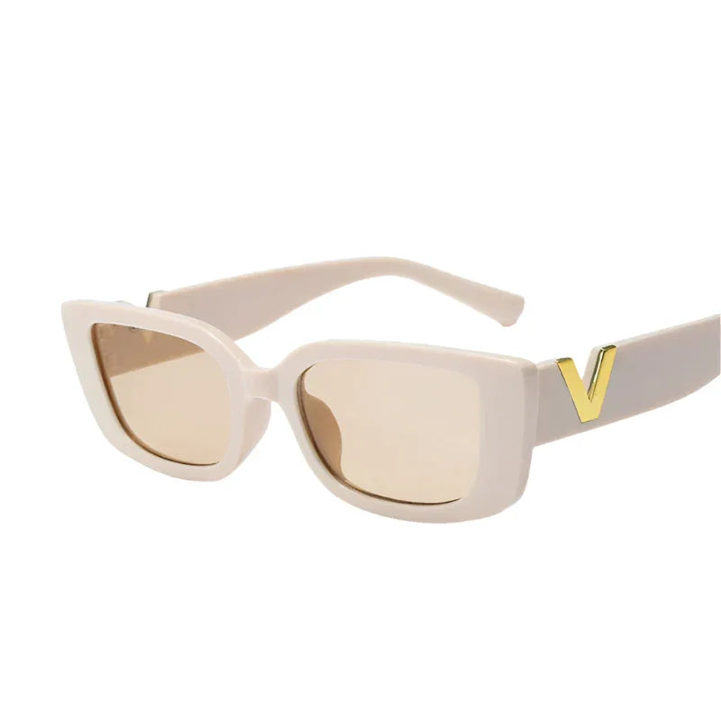 Fashion Rectangle Sunglasses Women - Piña Colada