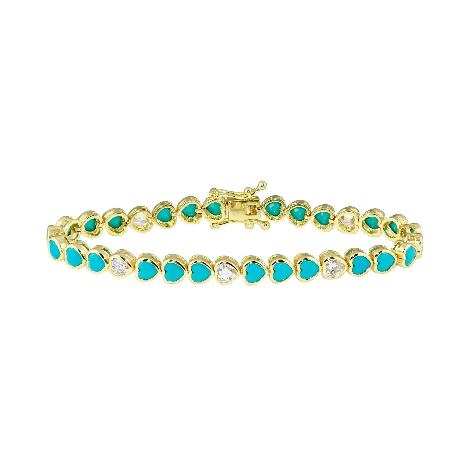 Zirconia Tennis Chain Bracelet - Piña Colada