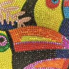 Novelty Toucan Bird Women Crystal Evening Bags Rhinestones - Piña Colada