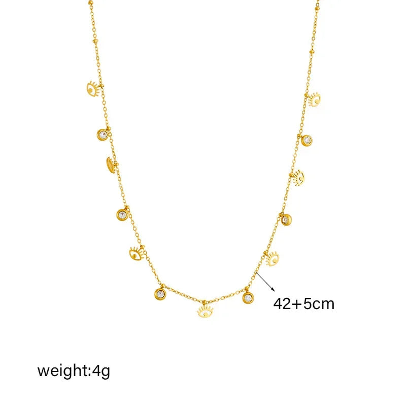 Pretty Eye Chunky Chain Necklace - Piña Colada