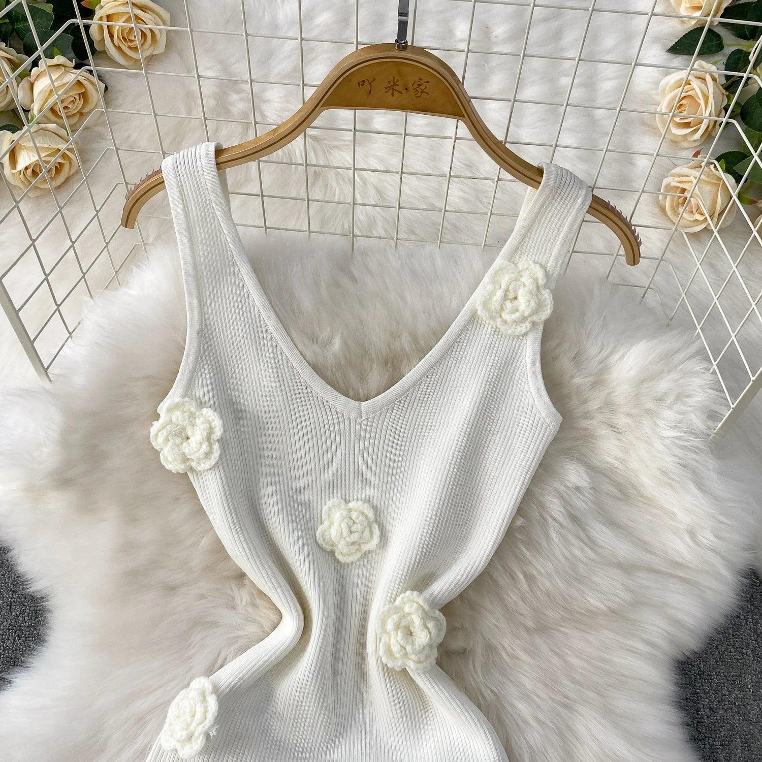 Chic Off Bodycon Dress Wrap Knitted - Piña Colada