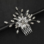 Crystal Pearl Hair Comb Clip - Piña Colada