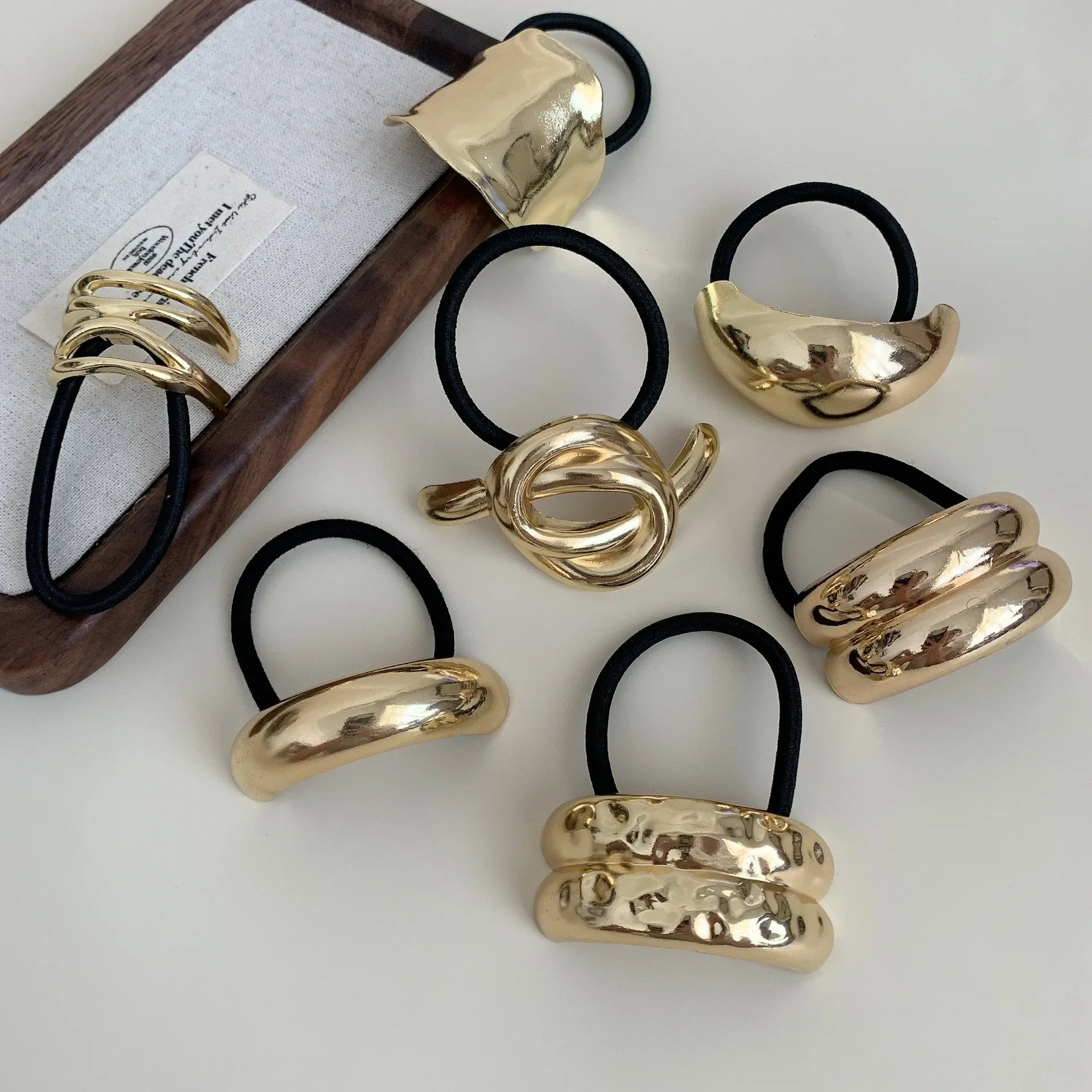 Metal Irregular Double-Layer Hair Bands - Piña Colada