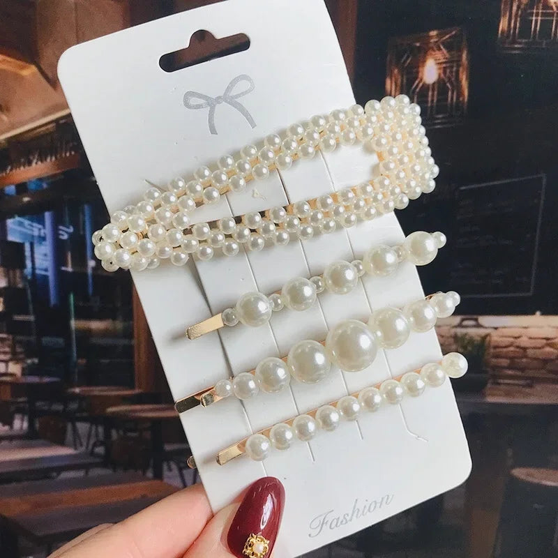 Flower Pearl Hair Clip - Piña Colada