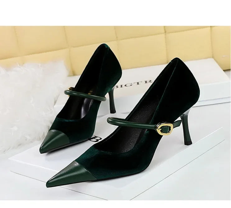 Pumps Pointed High Heels Stilettos - Piña Colada