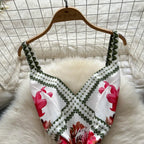 Vintage Printed Jumpsuit for Women – Full-Length Summer Romper with Mid Waist - Piña Colada