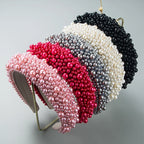 Baroque Pearl Wide Headband - Piña Colada