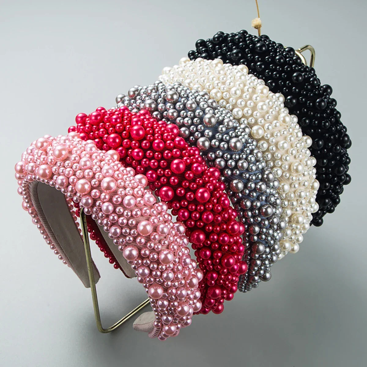 Baroque Pearl Wide Headband - Piña Colada