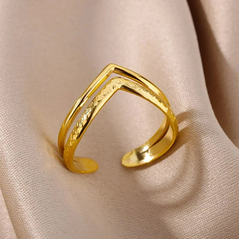 Stainless Steel Rings for Women Gold - Piña Colada