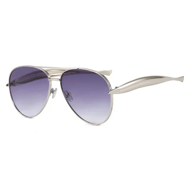 Vintage Metal Pilot Sunglasses - Piña Colada