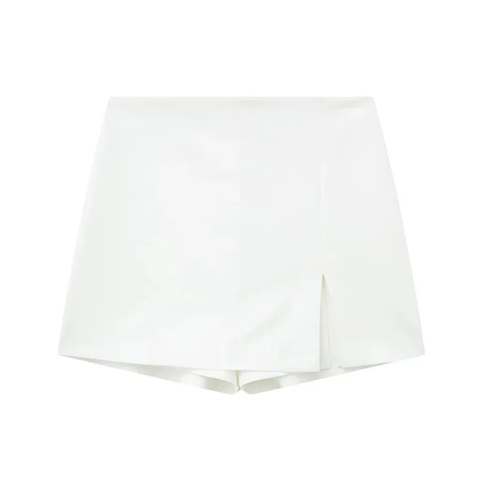 Front Slit Shorts - Piña Colada