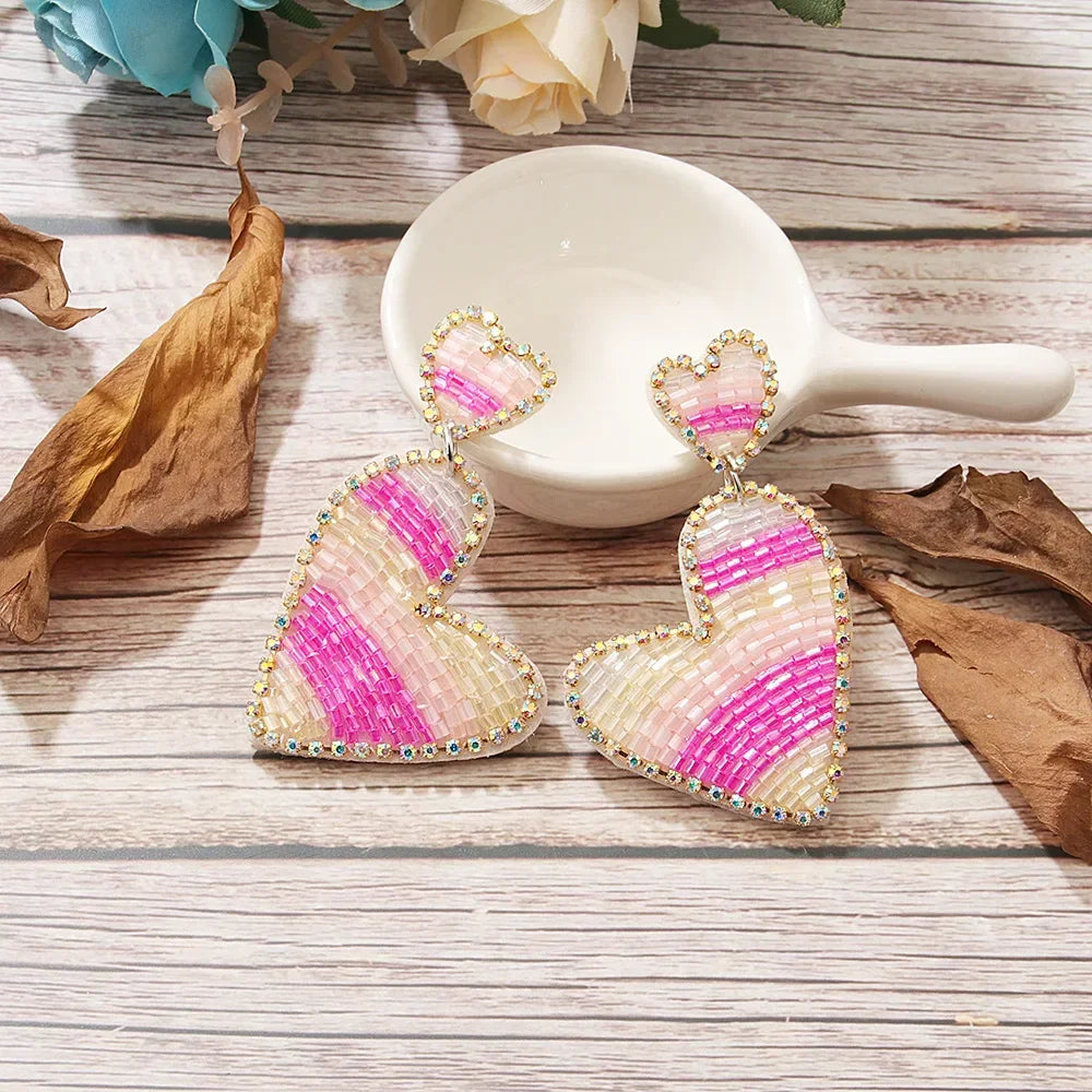 Love Beaded Earrings - Piña Colada