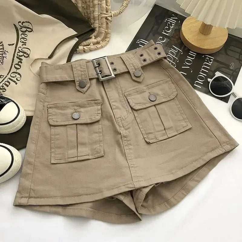 High-Waist A-Line Denim Skirt – Summer Essential - Piña Colada