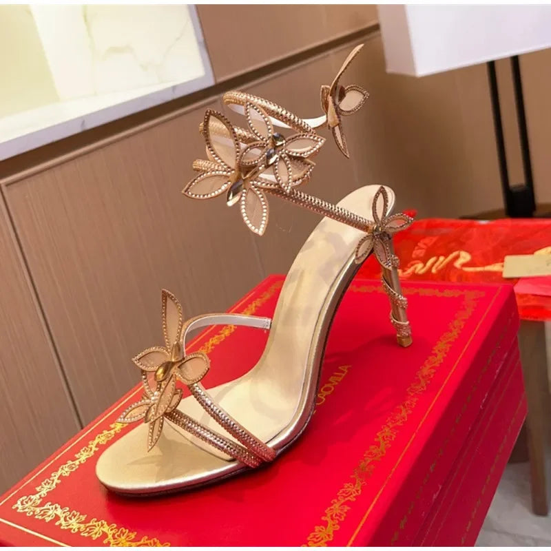 Butterfly Detail Women Sandals - Piña Colada
