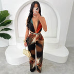 Tie-Dye Halter Jumpsuit - Piña Colada