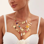 Multi-Layer Bohemia Pendant - Piña Colada