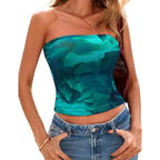 Print Tube Top Strapless - Piña Colada