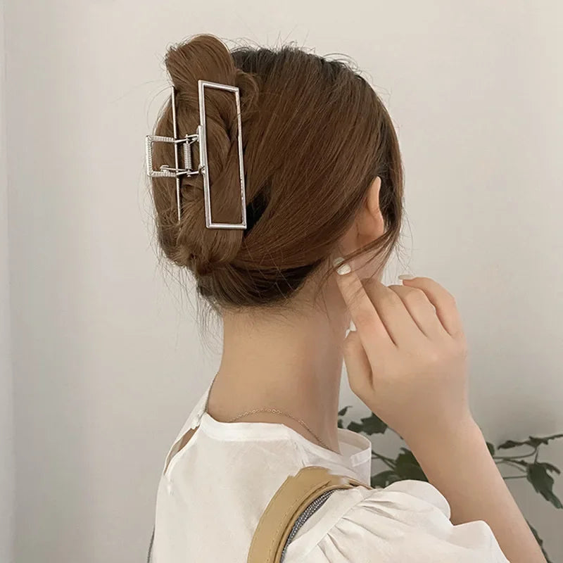 Metal Geometric Hair Claws - Piña Colada