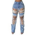 Beaded Tassel Straight Leg Jeans - Piña Colada