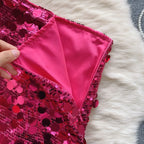 Sequin Top And Skirt Set Sparkly - Piña Colada
