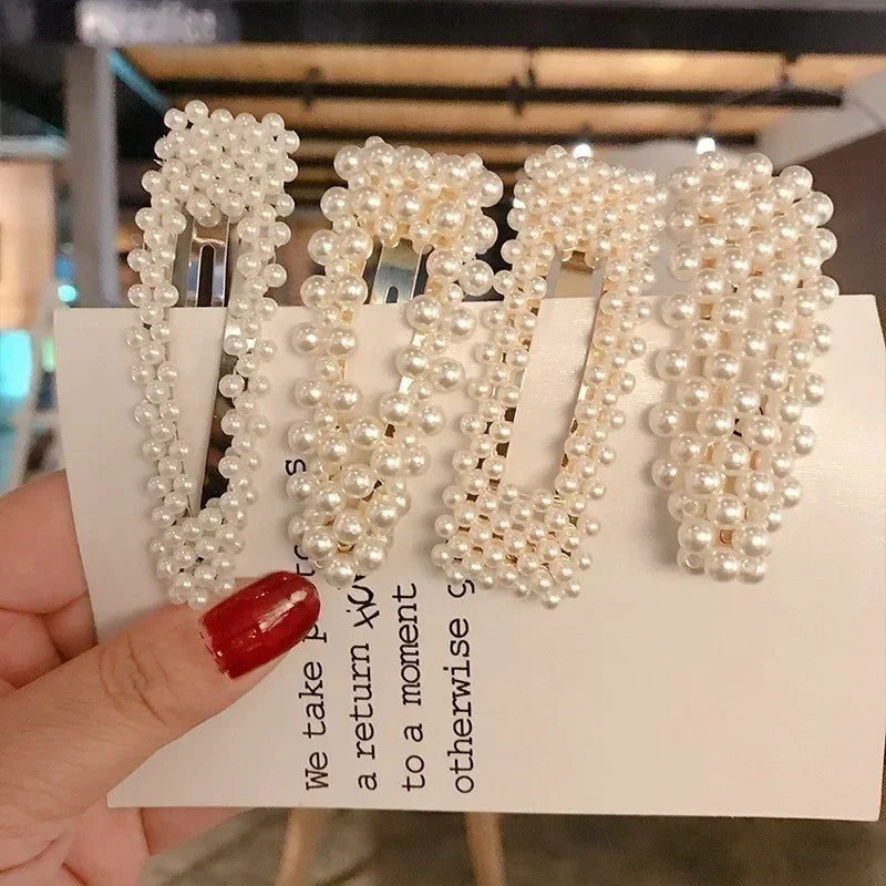 Flower Pearl Hair Clip - Piña Colada