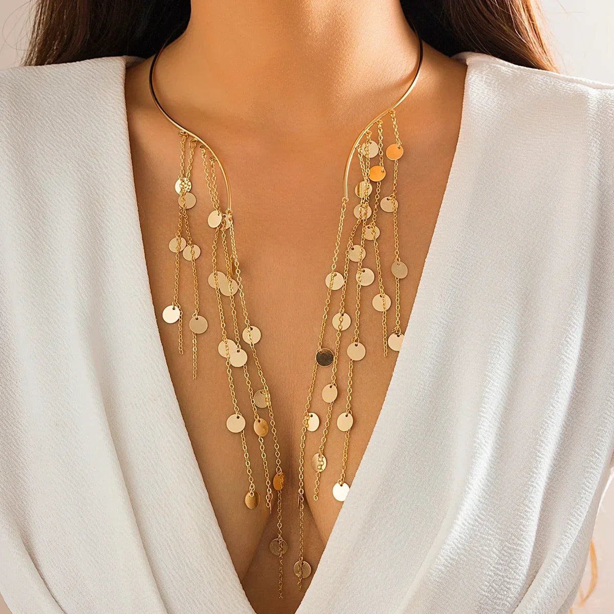 Pearl Star Necklace Open Collar - Piña Colada