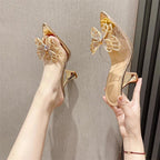 Crystal Bowknot Slippers Sexy - Piña Colada