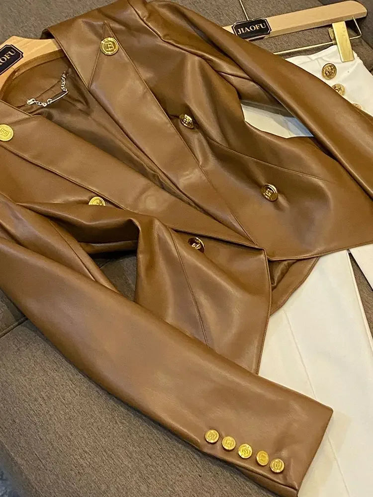 Slim-Fit Office Lady Jacket - Piña Colada