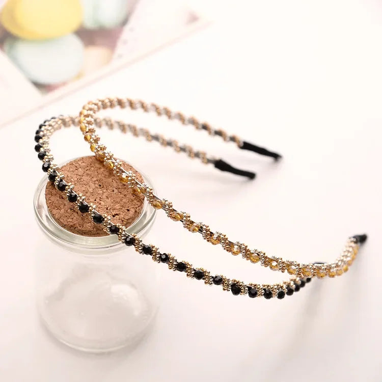 Crystal Pearl Rhinestone Hairband - Piña Colada