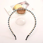Crystal Pearl Rhinestone Hairband - Piña Colada
