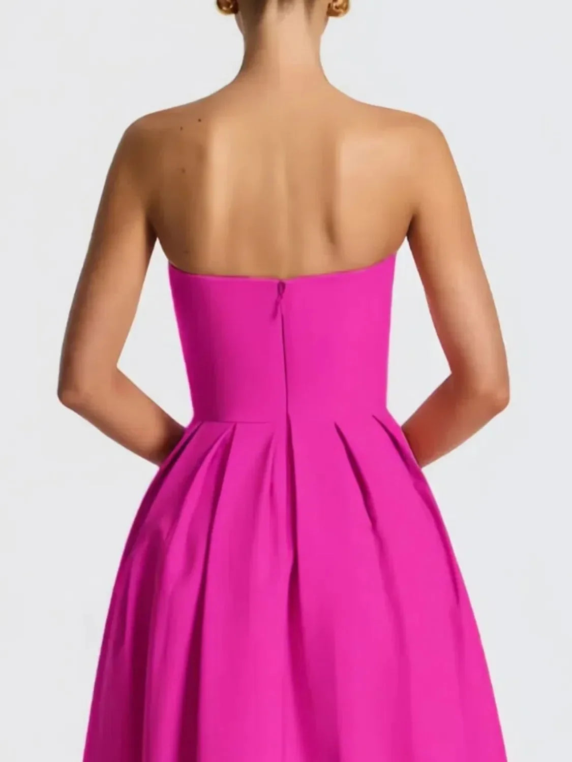 Solid Color Tube Midi Dress - Piña Colada