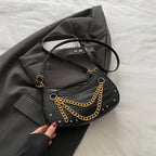 Chain-Embellished Shoulder Bag - Piña Colada