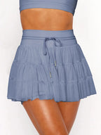 High Waist Skort with Pockets - Piña Colada