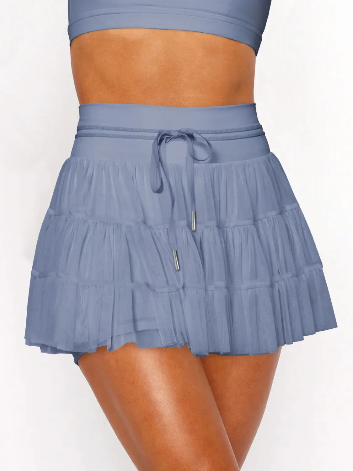 High Waist Skort with Pockets - Piña Colada