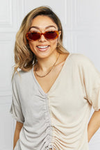 Oval Full Rim Sunglasses - Piña Colada