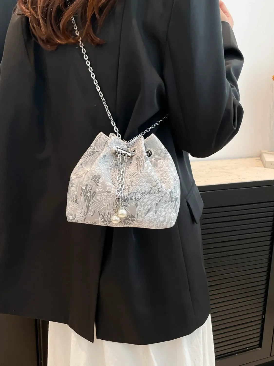 Chain Strap Bucket Bag - Piña Colada