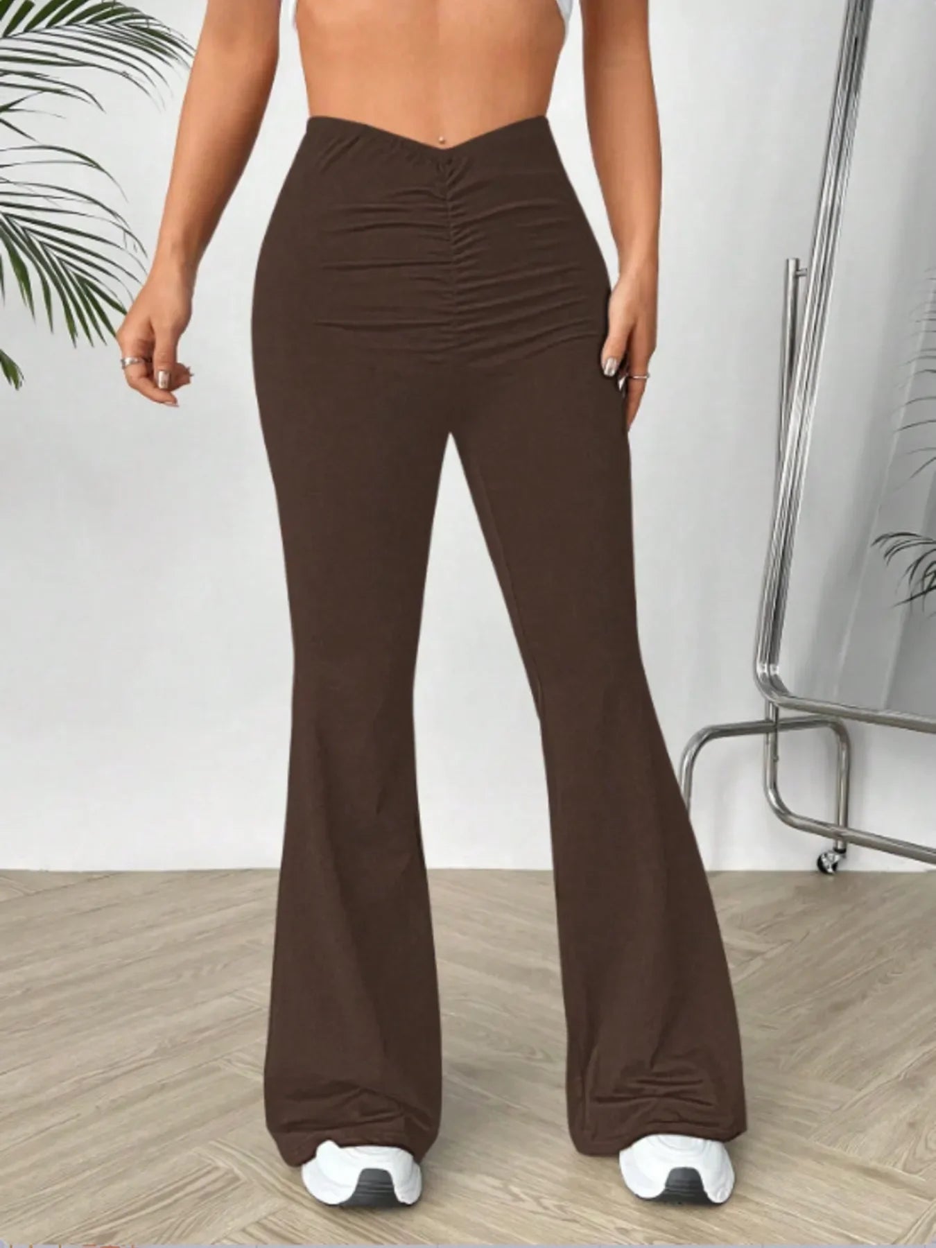 High Waisted Flare Pants - Piña Colada