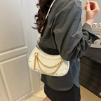 Chain-Embellished Shoulder Bag - Piña Colada