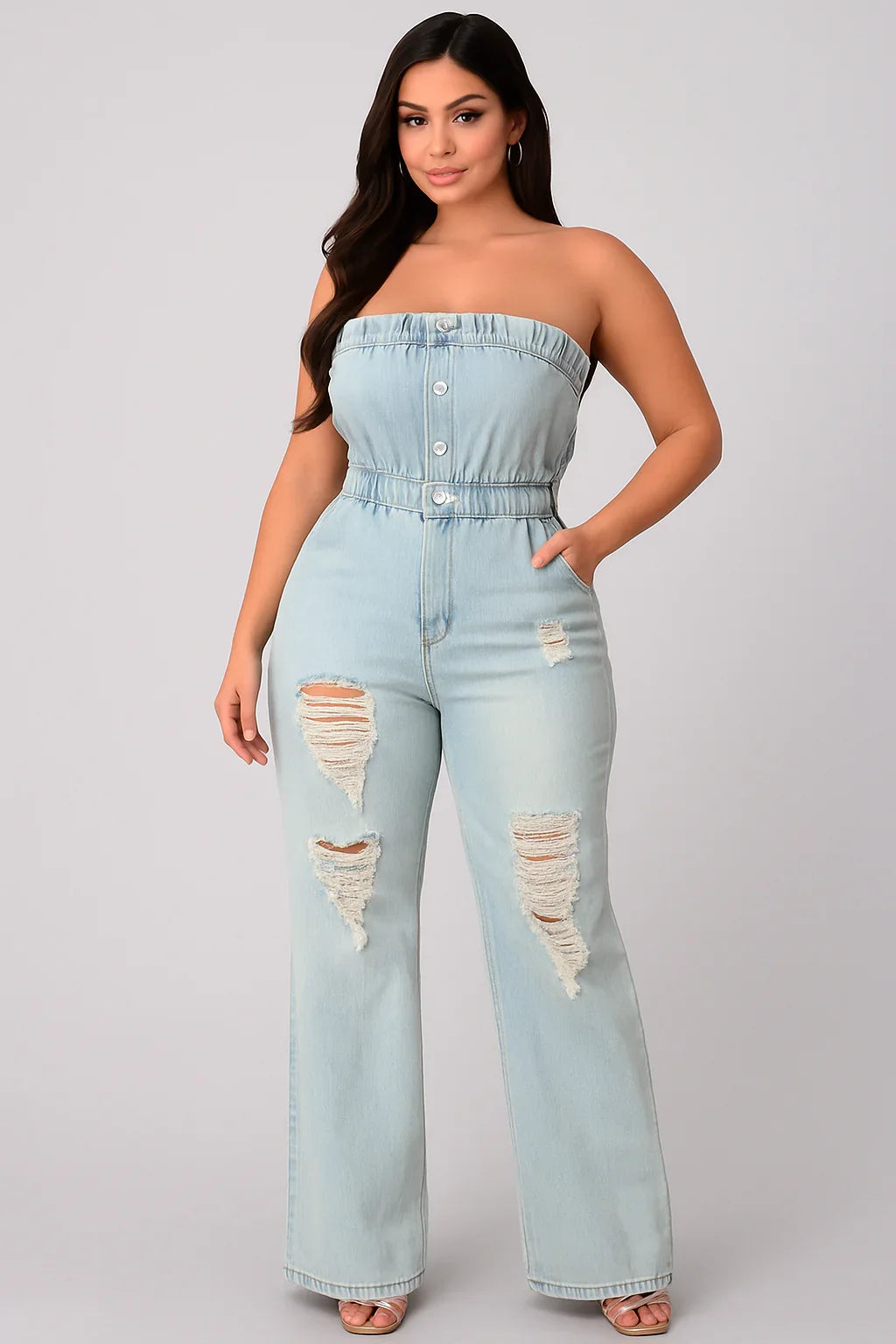 American Retro Denim Jumpsuits