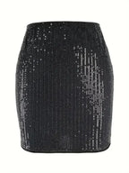 Sequin Mini Skirt - Piña Colada