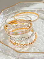 Stainless Steel Inlaid Zircon Bracelet - Piña Colada